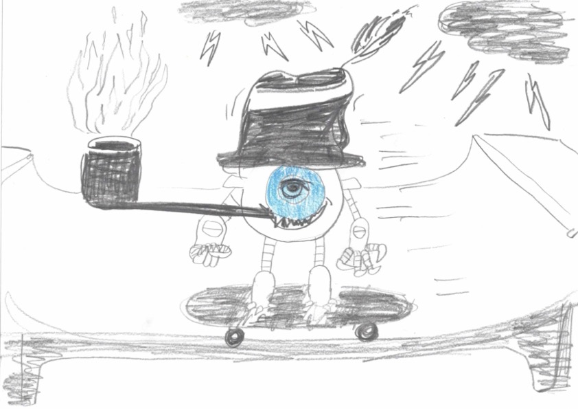 Skateboard-monster